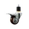 Service Caster 3'' SS Maroon Poly Swivel 1-7/8'' Expanding Stem Caster Total Lock Brake SCC-SSEXTTL20S314-PPUB-MRN-178 - alternate 1